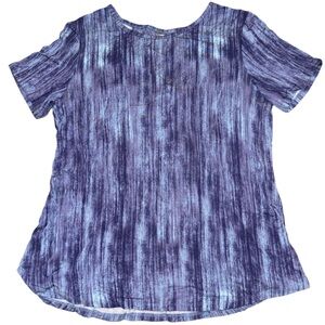 Lisa Rinna Collection Blue Short Sleeve T Shirt S